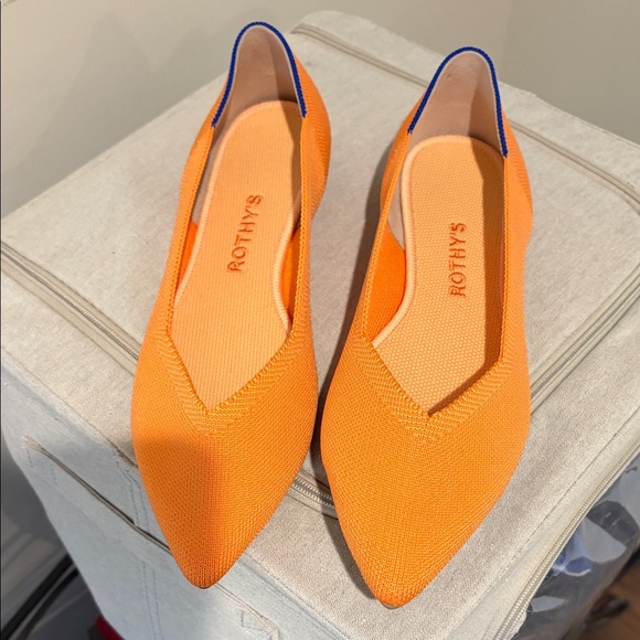 Rothy's Shoes - Rothy's Tangerine Orange Pointed Flats